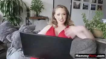 Hot milf stepmom finds out her stepson watches family porn