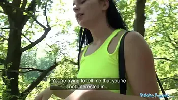 Public Agent Kittina Clairette gets creampied fucking outdoors