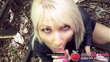 POV PICKUPS ► OUTDOOR PARK-FUCK ◄ Hot German Blonde Tatjana Young Banged by Stranger in the woods