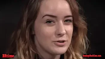 Gagged drooling brunette is dominated