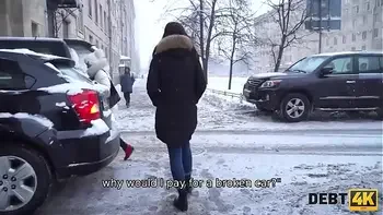 Debt4k. New collector visits sexy night club manager Monica Wet to return the rest debt