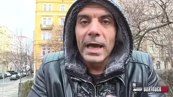 Beautiful Jessica Bell gets a cumshot on her big ass in the public