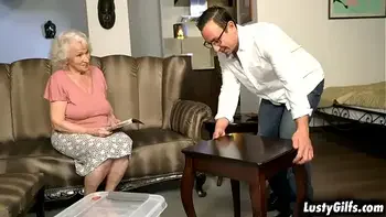 Norma B needs a young cock in her vintage pussy and ROb is happy to give it to her