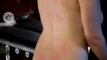 Breast twisting and ass whipping for crying girl