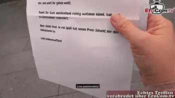 Hässliche deutsche notgeile Hausfrau verführt und Abgeschleppt beim EroCom Date Casting