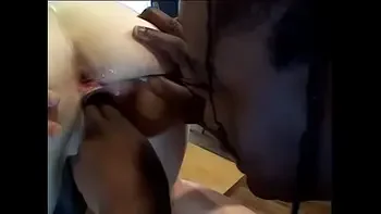 Cute darkhaired college girl Rebecca Starr got her glasses whitewashed after horny ebony fellow had navigated the windward passage on the kitchen table