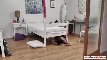 Perv stepson takes advantage on his busty MILF stepmom