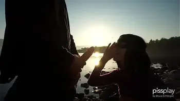 SUNRISE SEX - Public Fucking, BJ & Piss Play for Petite Cutie