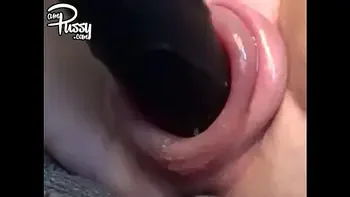 Crazy solo vid of a kinky chick with big swollen pussy