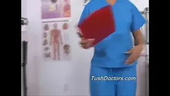 Stephanie sees Dr Valentine to check out her ass and pussy with lesbian sex late