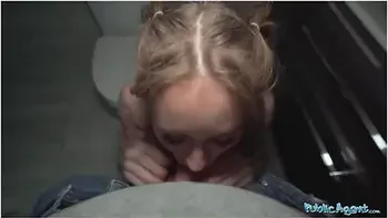 Ivy Maddox - Hot Hotel Worker Fucks A Big Fat Cock In A Public Washroom In Pov