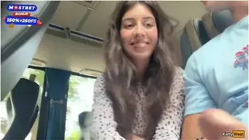 Katty West - Public Cock Jerking Off On A Bus Full Of People - Made Him Cum Hard By Hand! - Cock Flashing