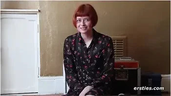 Hot Redhead Films Her First Solo Video