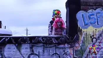 Fucking this gothic chick on the roof