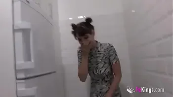 THE HELL IS THAT?? Iris and her first GIANT COCK