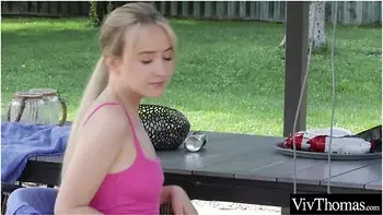 Lia Ponce, Viv Thomas And Yenifer Chacon In Hot Latina Girlfriends Lick Each Others Pussy In The Backyard