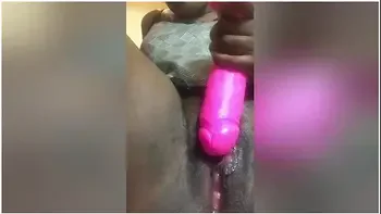 Watching Cum Leak From Tight Ebony Pussy