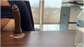 Riding Dick At My Real Work Desk Almost Caught