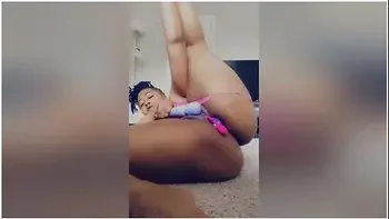 Big Titty Ebony Cant Stop Squirting From Her Stepmoms Toys