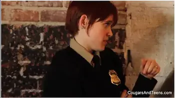 Sexy Ebony Babe Gets Dp'd By Two Strap-Ons - CougarsandTeens