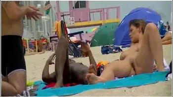 Exhibitionist Wife 99 And 102 - Milf Heather Spreads Her Ass While Nude Beach Watched And Her Husband Had No Clue What Was Going On! 15 Min