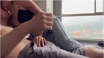 Cute Latina Invites White Guy Into Her Apartment