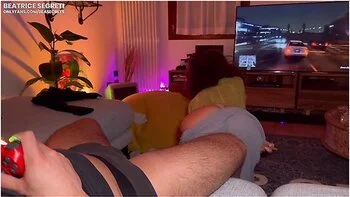 Beatrice Segreti In Girl Gives Blowjob While He Plays Playstation And Gets Fucked Very Hard