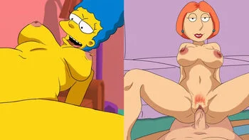 Hottest Moms Marge & Lois Wild Futanari Blowjob Cum Compilation - Uncensored 3D Hentai