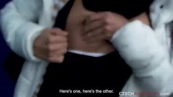 Czech Amateur Couple Terra Sweet & Syren Demer Public Sex - Blowjob & Creampie in Prague City