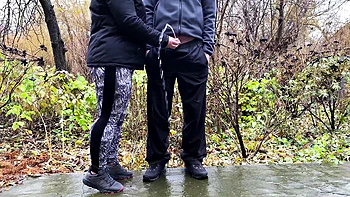 My Stepmom Takes Control of My Dick Outdoors