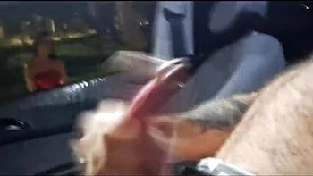 Brazilian Babe Fanny Squirting Intense Orgasm at Bus Stop - Car Fetish HD