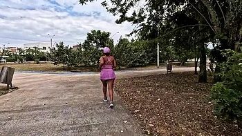 Horny Latina Neighbor Invites Me For Exercise And Shows Her Natural Tits - Cheeky Public Sex