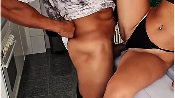 My Personal Trainer Fucks Me In The Kitchen Leaving My Pussy Full Of Milk Part 1