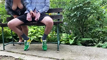 Mature Ukrainian Cougar with Saggy Tits Makes Me Cum Outdoor