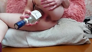 I Push The Uterus With A Huge Bottle!