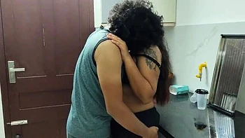 Indian Wife First Time Kitchen Fuck with Husband on Sofa - Homemade 4K Porn