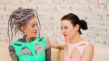 Latex Threesome Facesitting with Anuskatzz and Miss Flora - German Femdom Smothering