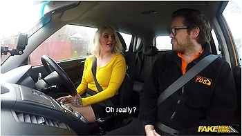 Busty Tattooed Blonde Getting Fucked Before Her Driving Test With Louise Lee And Ryan Ryder