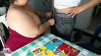 Stepmom Fucks Step Son While Husband At Work - Dani Montenegro Big Tits Blowjob