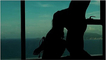 Artistic Silhouette - Tied Up Asian Teen Sucking Dick With An Ocean View - Baebi Hel