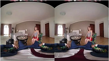 Petite Italian Cutie Rebecca Volpetti Takes Good Care Of His Throbbing Cock In Vr