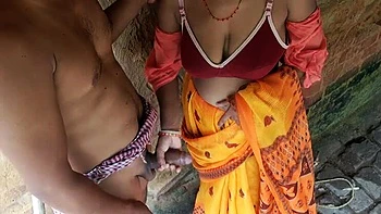Sexy Indian Bhabhi Outdoor Doggystyle with Trilokinath - Big Boobs and Hard Fucking