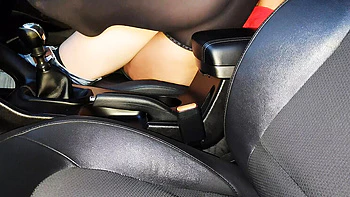 Step Mommy Fucks Taxi Driver in Public Car - Horny Mature in Lingerie Gets Wet Outdoor Orgasm