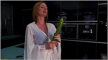Horny Mature Tara Pleases Her Cock Hungry Pussy Using Cucumber With Condom