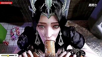 Virtual Queen Of Bigboob Fantasy - 3d Animation With Car Toon