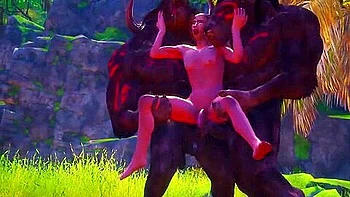 Double Furry Anal For Tight Ass Slender