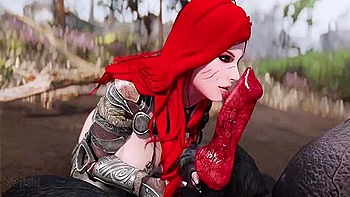 Werewolf Stretches Redhead Babes Pussy Heavy Warrior By The River 1