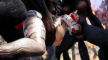 Two Werewolves Fucked A Cute Cat Girl 1