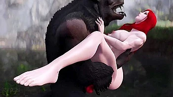 Werewolf Stretches Redhead Babes Pussy Heavy Warrior By The River 3.5