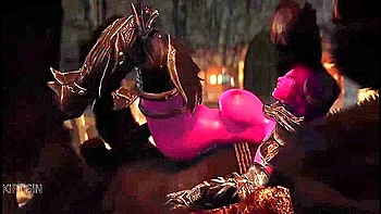 Demoness Has Fun With A Huge Horse Cock 2